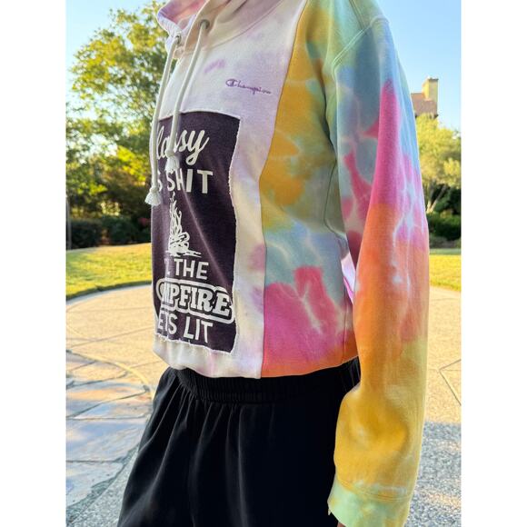 Upcycled Champion Classy as $hit Sweatshirt Size S-M | SAME DAY SHIP - Picture 7 of 8